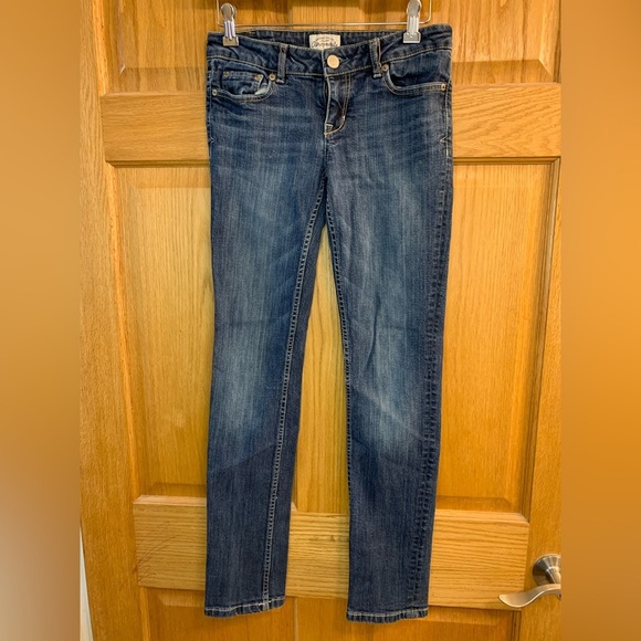 Aeropostale Bayla Low-Rise Skinny Jean Blue Denim 3/4 Reg/Normal - Picture 2 of 7